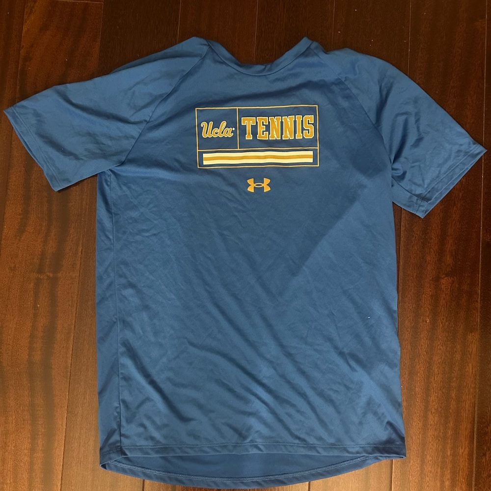 Under Armour blue Tennis Tee with Gold Accents